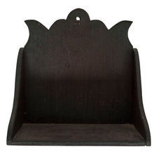 Load image into Gallery viewer, Antique Wooden Wall Shelf with Scalloped Back
