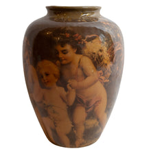 Load image into Gallery viewer, Vintage Cherub Ceramic Vase