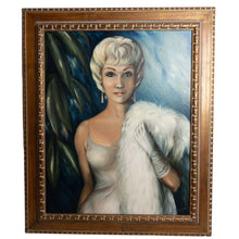 Load image into Gallery viewer, Original 1966 Portrait Painting by D. Haines – Framed in Belgium