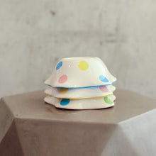 Load image into Gallery viewer, Set of 3 Polka Dot Ruffled Bowls
