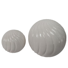 Load image into Gallery viewer, Mid-Century Modern Ceramic Swirl Sculptures – Set of 2 (Made in Vietnam)
