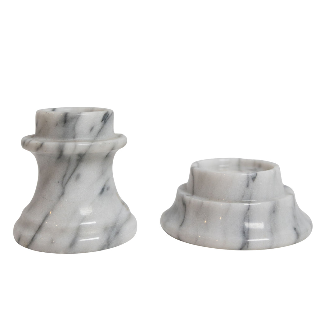 Pair of Vintage Marble Candle Holders