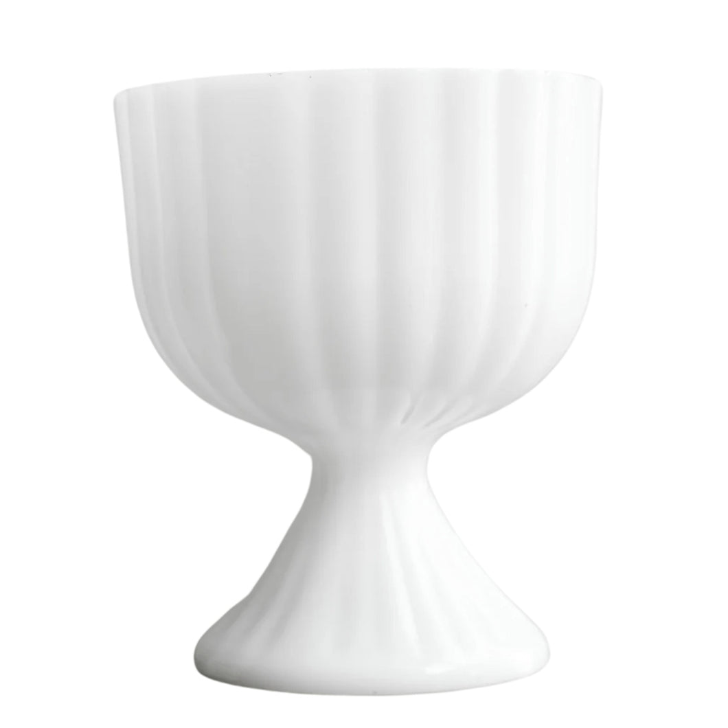 Milk Glass Pedestal Vessel