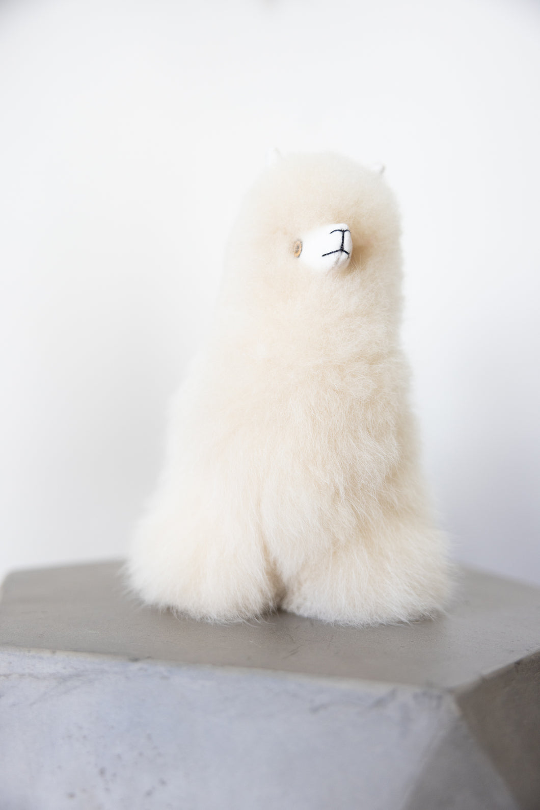 Small White Alpaca Plush Toy