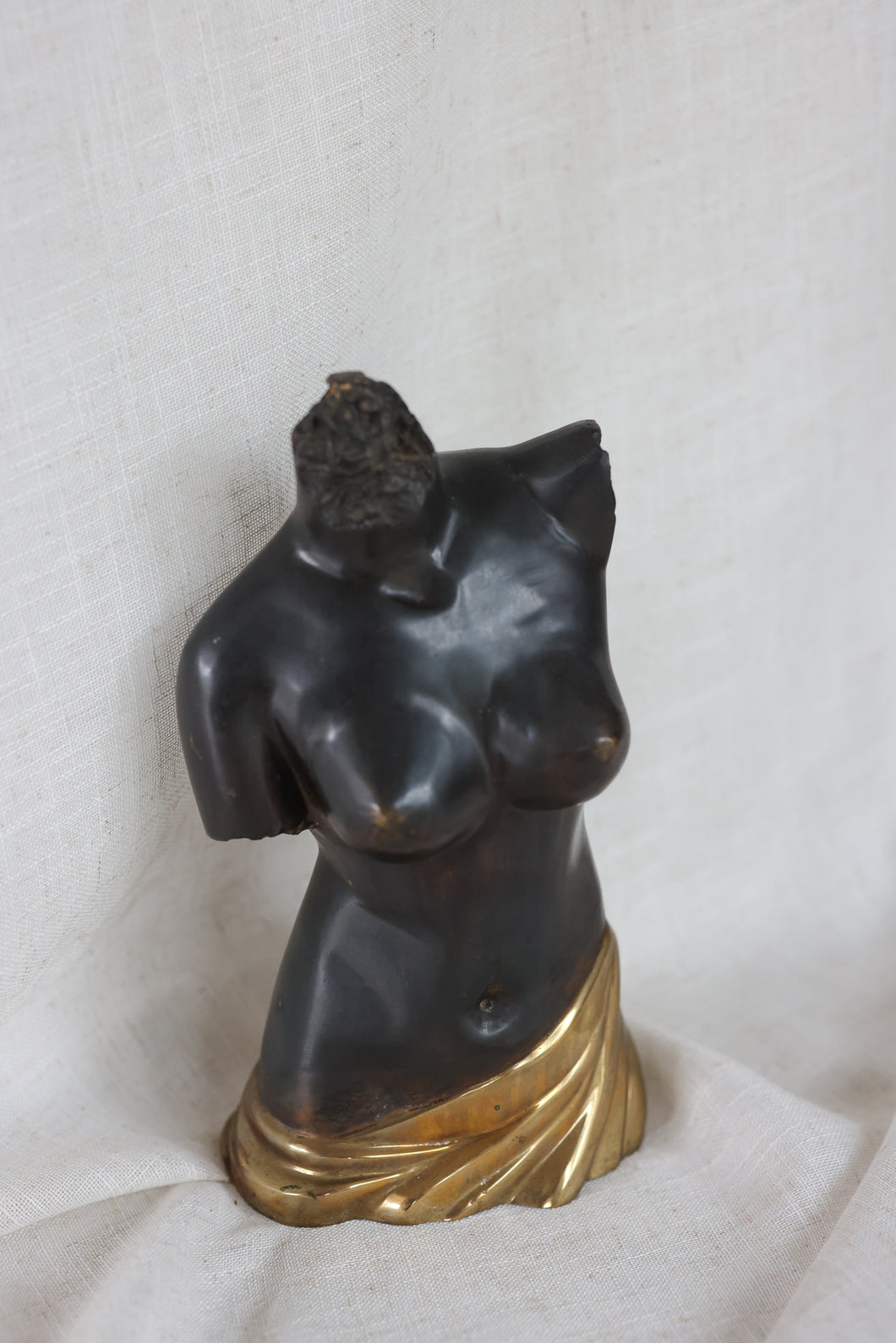 Black and Gold Bust Statue