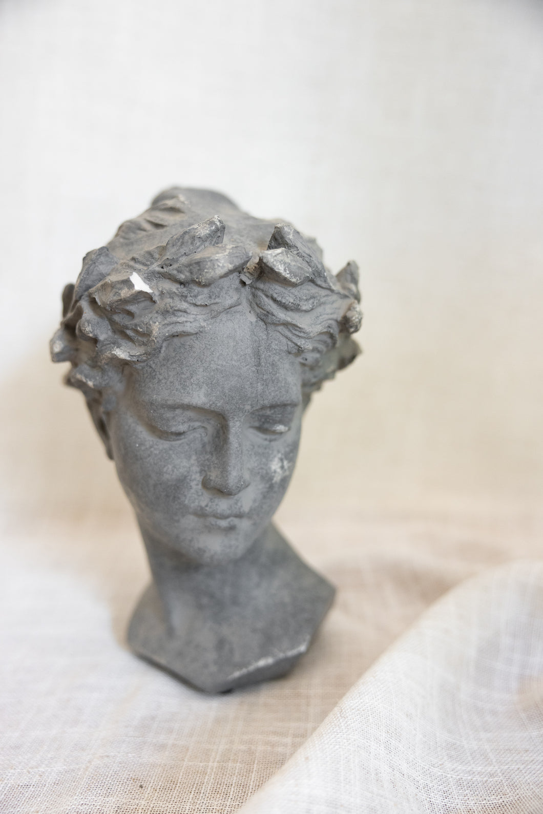 Vintage Grecian Plaster Bust