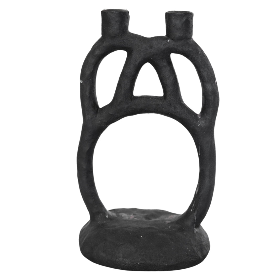 Matte Black Candle Holder