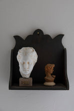 Load image into Gallery viewer, Antique Wooden Wall Shelf with Scalloped Back
