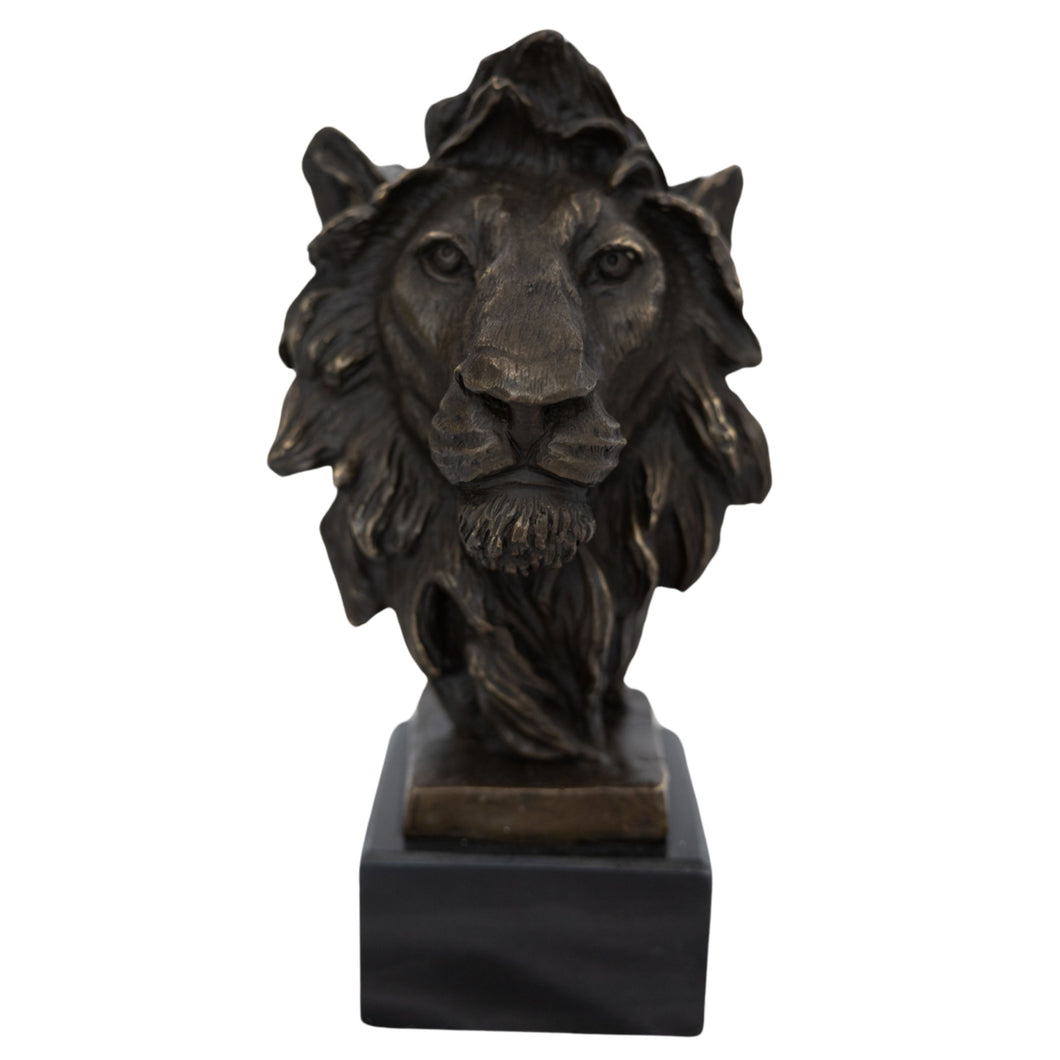 Bust Male Lion Bronze Sculpture