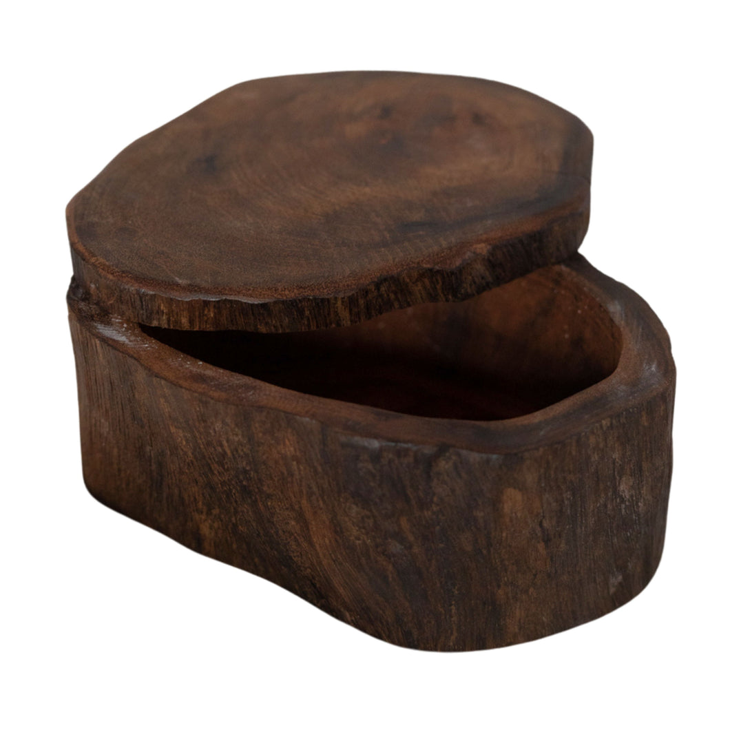 Wood Trinket Box with Swivel Lid