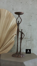 Load image into Gallery viewer, Bronze Lady Figure Candle Stick Holder

