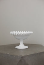 Load image into Gallery viewer, Milk Glass Ruffle Pedestal Bowl
